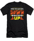 Music Lover Sun Goes Down Music Goes Up Party Clubbing Kanig Designs T-Shirt