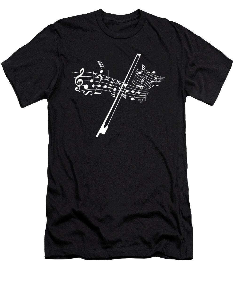 Music Notes Violin Violinist Musician Music Gift Thomas Larch T-Shirt