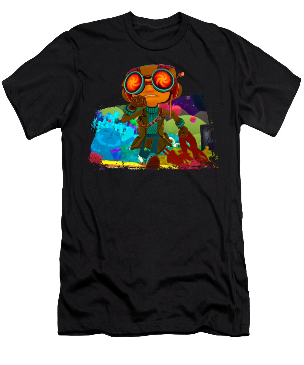 Music Vintage Psychonauts Print Gamer Art Cute Graphic Gifts Douxie Grimo T-Shirt