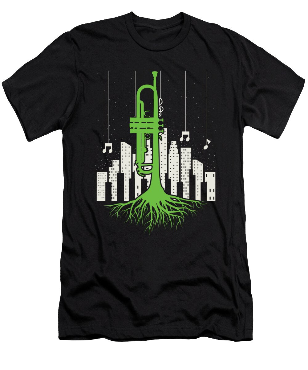 Musician Music Notes Musical Instrument Awesome Trumpet Gift Thomas Larch T-Shirt