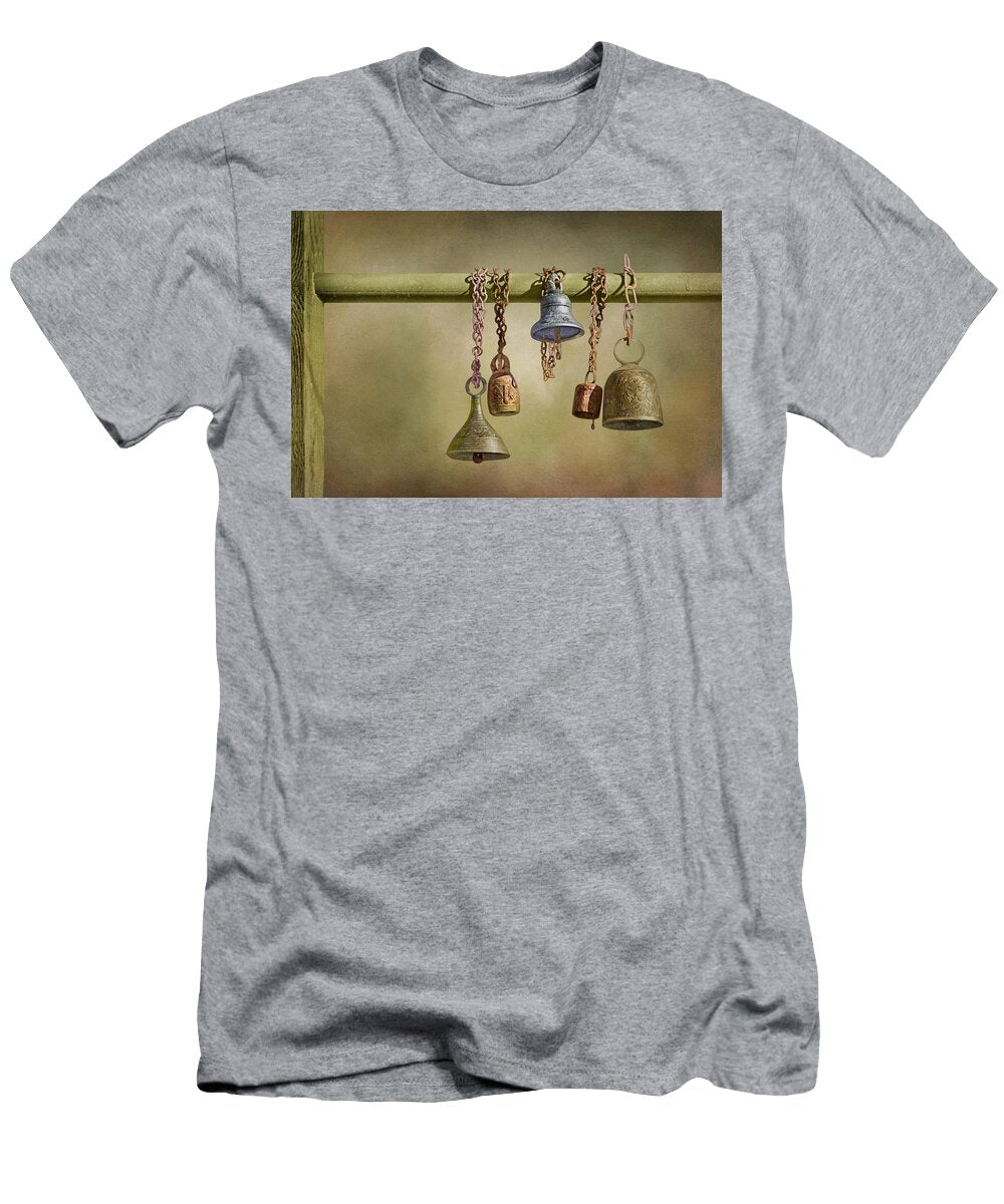 Musics Laughter Bells on Brown Nikolyn Mcdonald T-Shirt