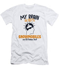 My Brain Is 95 Snowmobiles Sledding Racer Snowmobile Riding Graphics Lab T-Shirt