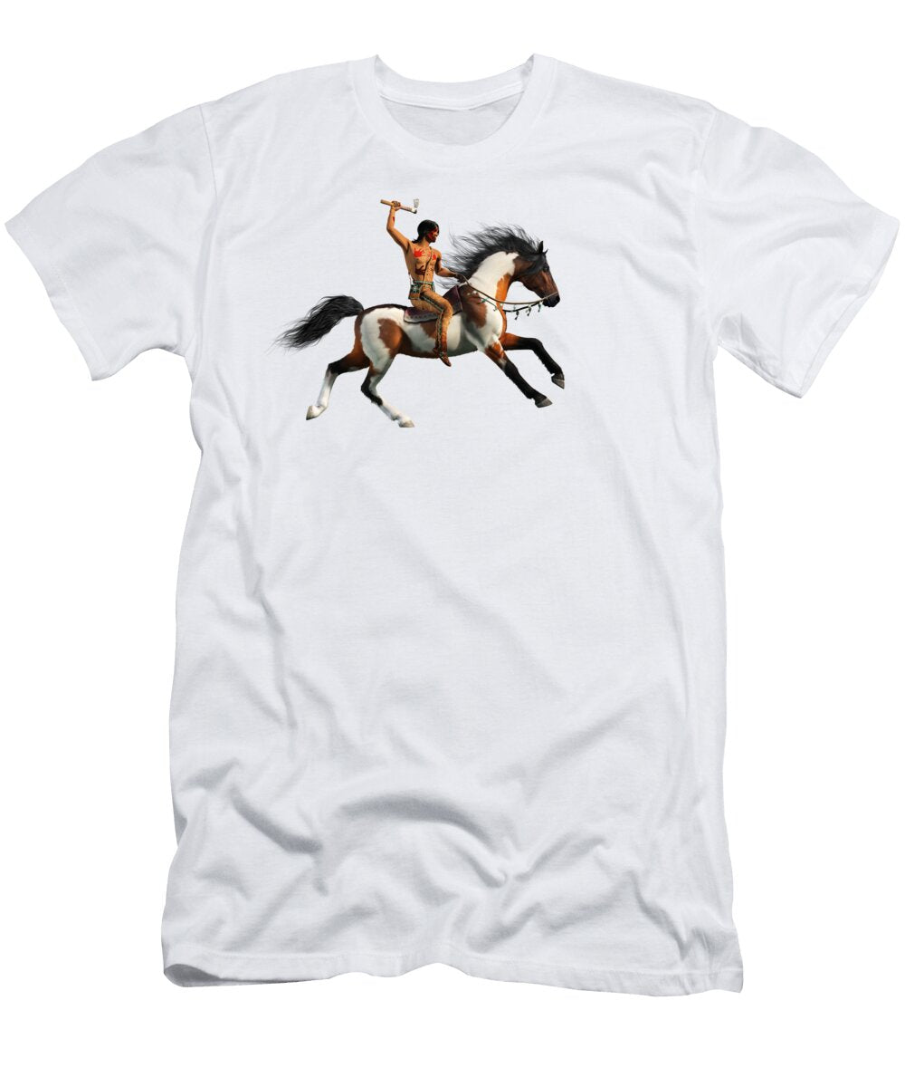Native American Warrior on Galloping Horse Daniel Eskridge T-Shirt