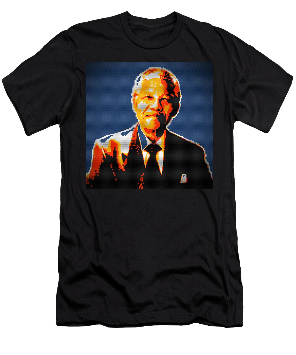 Nelson Mandela Lego Pop Art Georgeta Blanaru T-Shirt