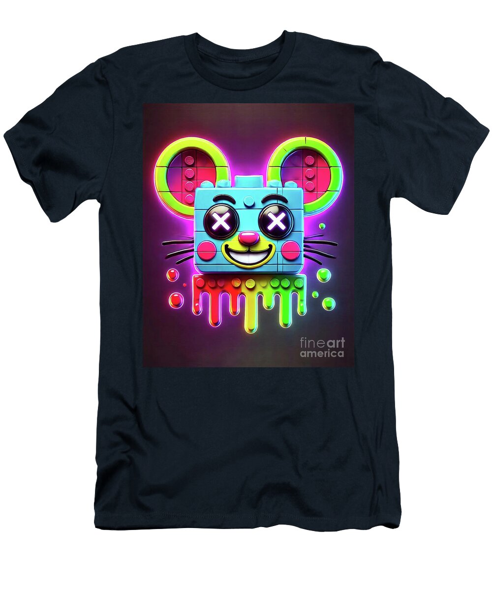 Neon Lego Mouse Arthur Nalivkin T-Shirt