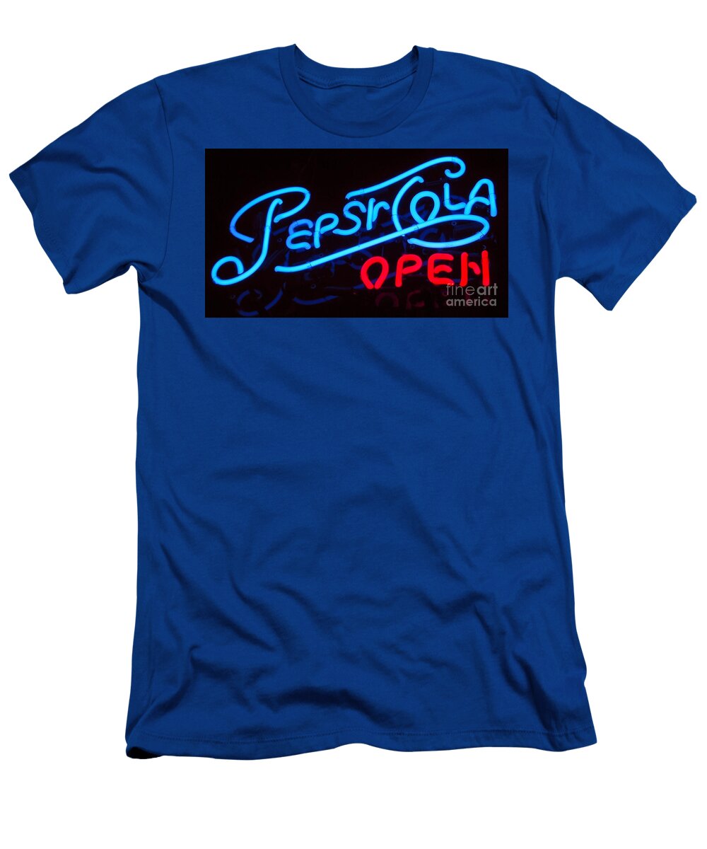 Neon Pepsi Open Sign Timothy Smith T-Shirt