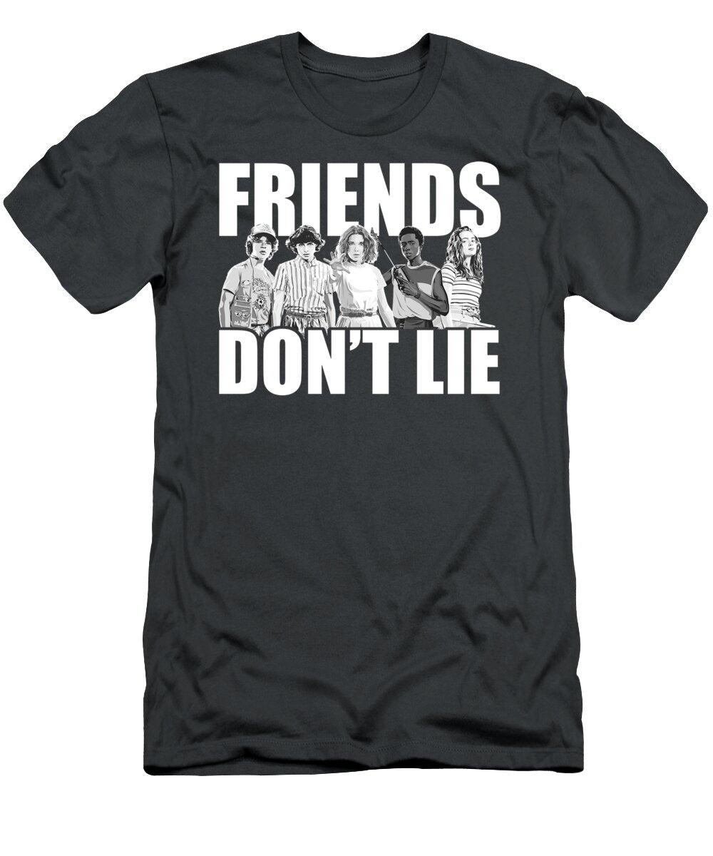 Netflix Stranger Things Friends Dont Lie Group Shot Maksyw Rebek T-Shirt