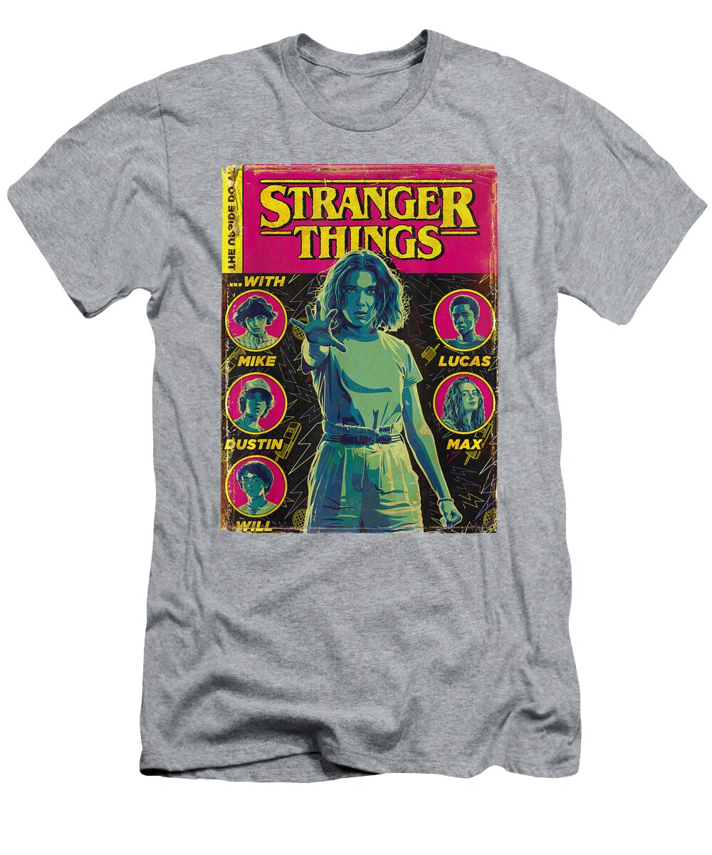 Netflix Stranger Things Group Shot Comic Cover Tserin Arrabe T-Shirt