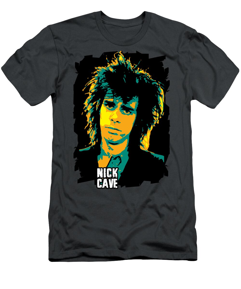 Nick Cave Australian Musician Legend in Pop Art Andika Bahtiar T-Shirt