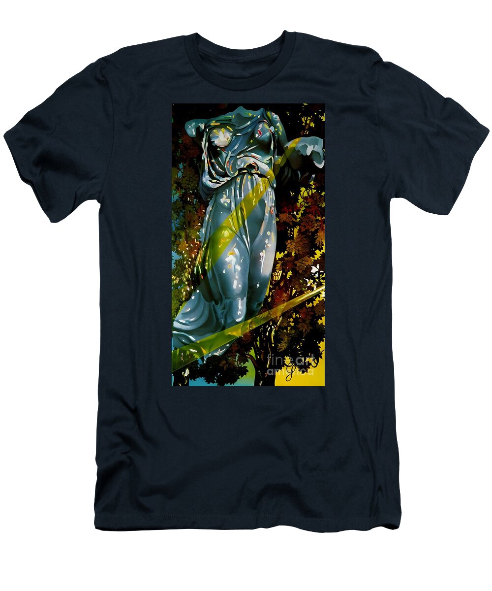 Nike Victory Goddess of Samothrace Appears in a Tree Bathed in Light Bazaar Nomad T-Shirt