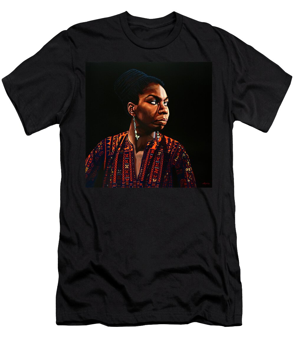 Nina Simone Painting Paul Meijering T-Shirt