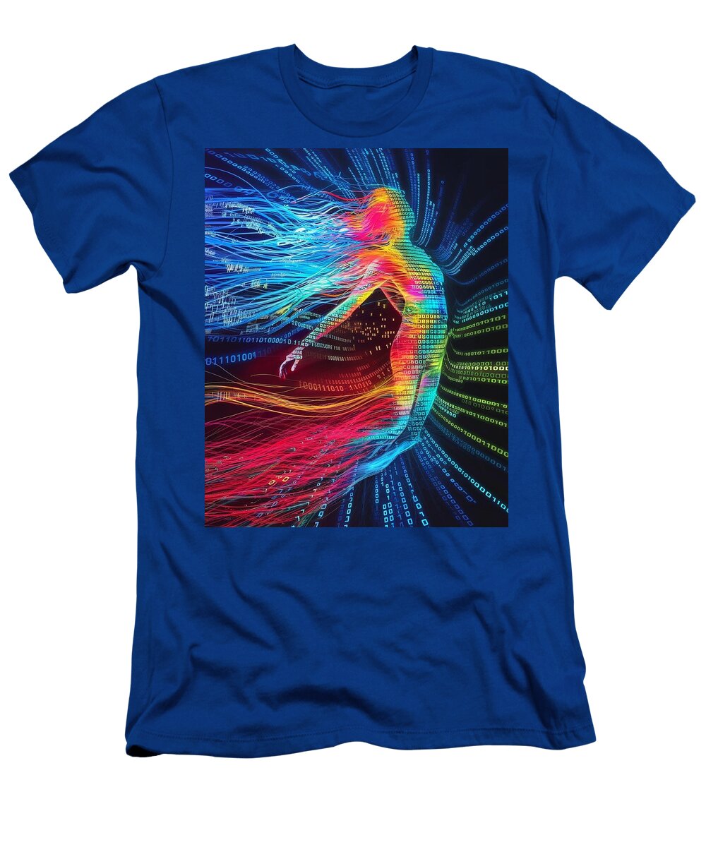 No 01 Digital Harmony Fusion of Technology and Art Mounir Khalfouf T-Shirt