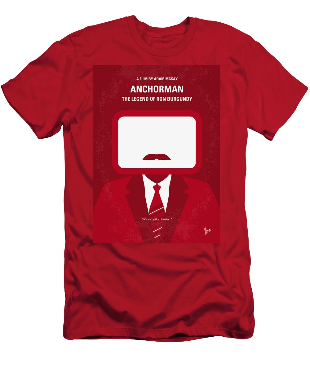 No278 My Anchorman Ron Burgundy Minimal Movie Poster Chungkong Art T-Shirt