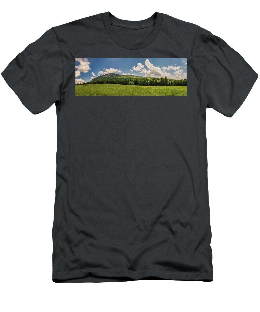 North Carolina Hanging Rock Climbing Moores Wall Panorama 108 Dan Carmichael T-Shirt
