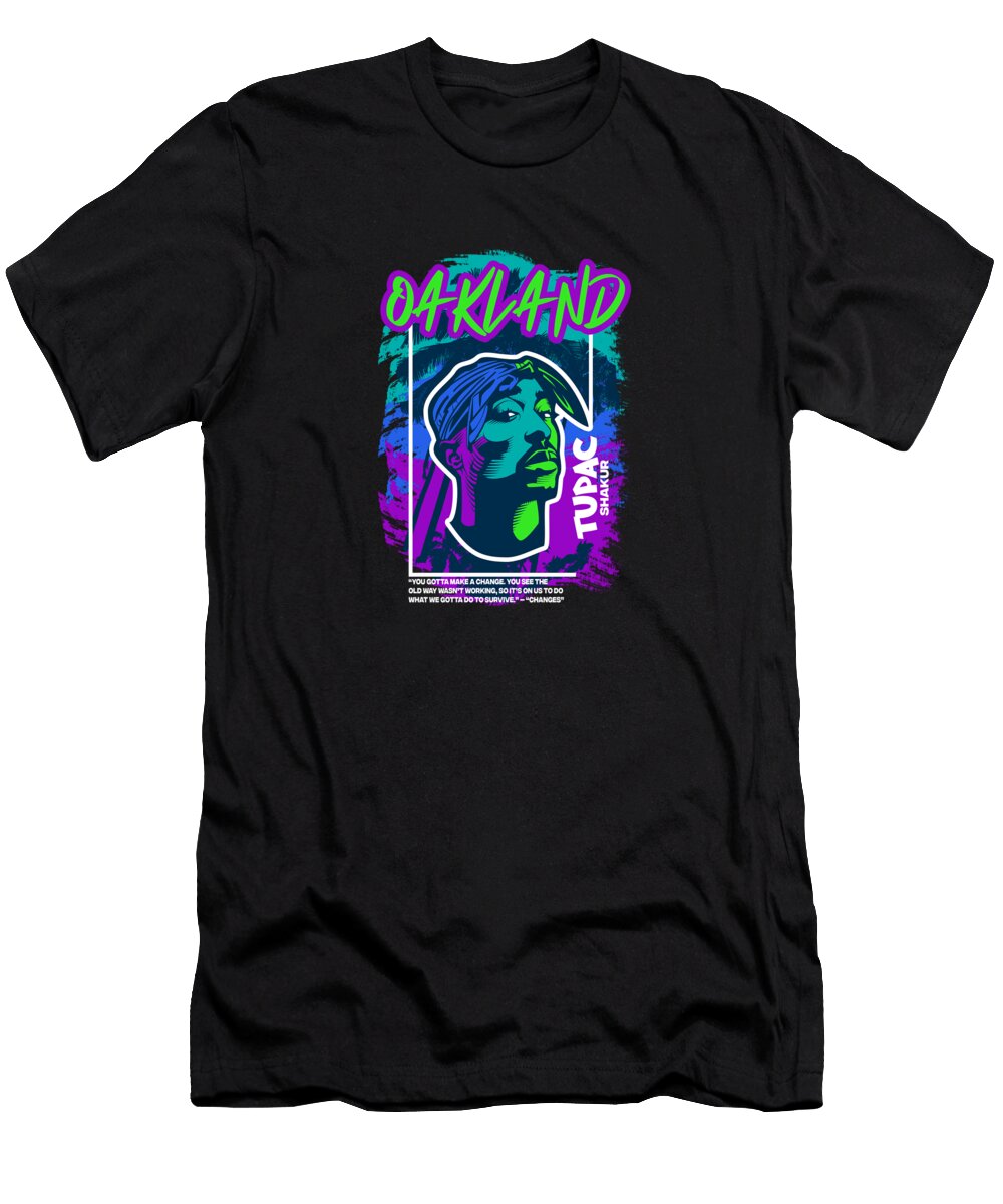Oakland Tupac Christian Rice T-Shirt