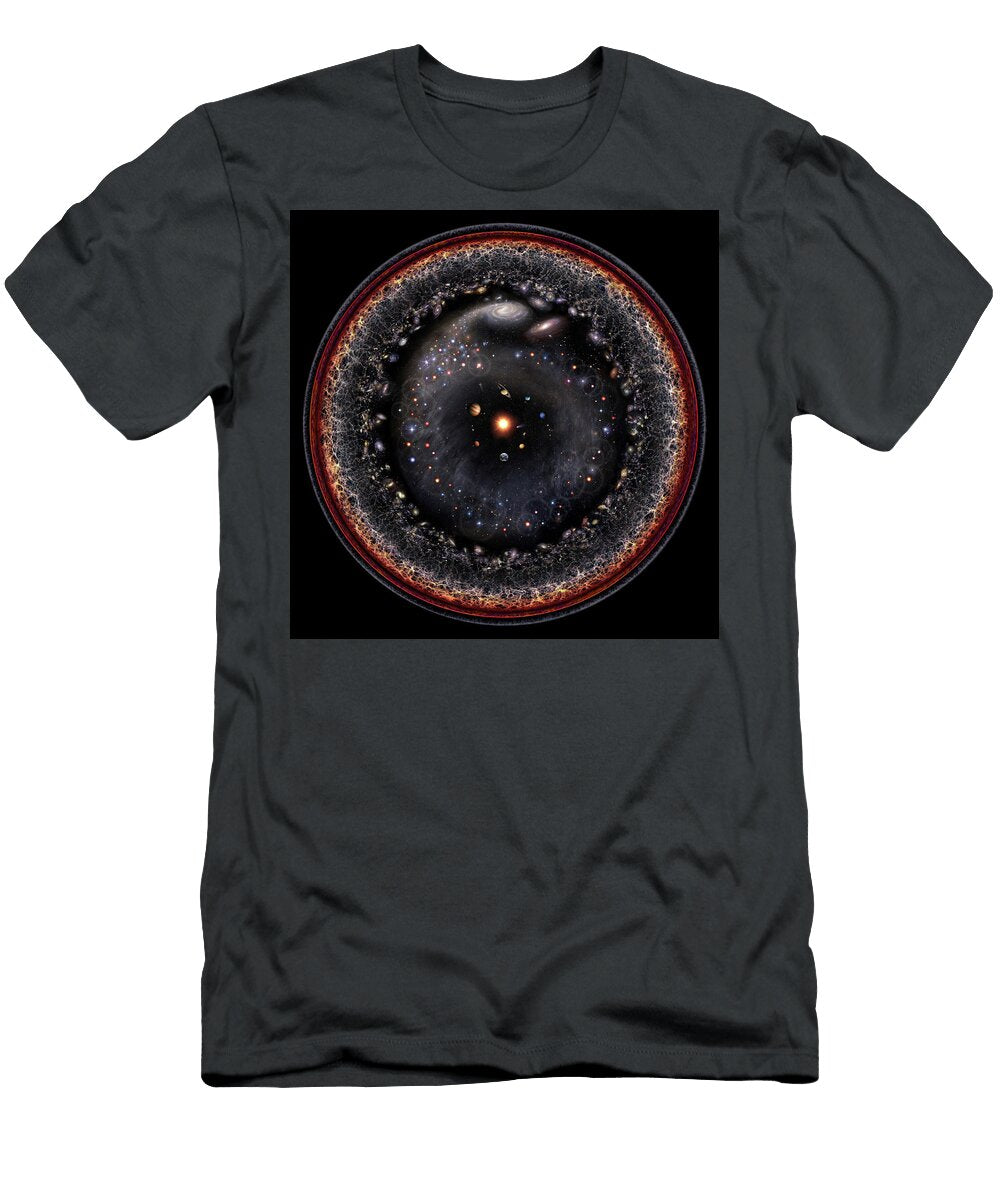 Observable Universe Logarithmic Illustration 2018 Pablo Carlos Budassi T-Shirt