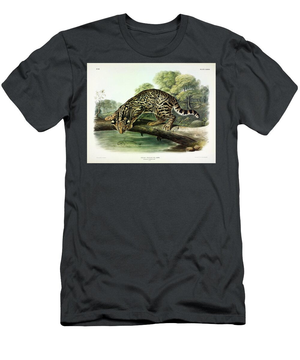Ocelot or Leopard Cat John James Audubon T-Shirt