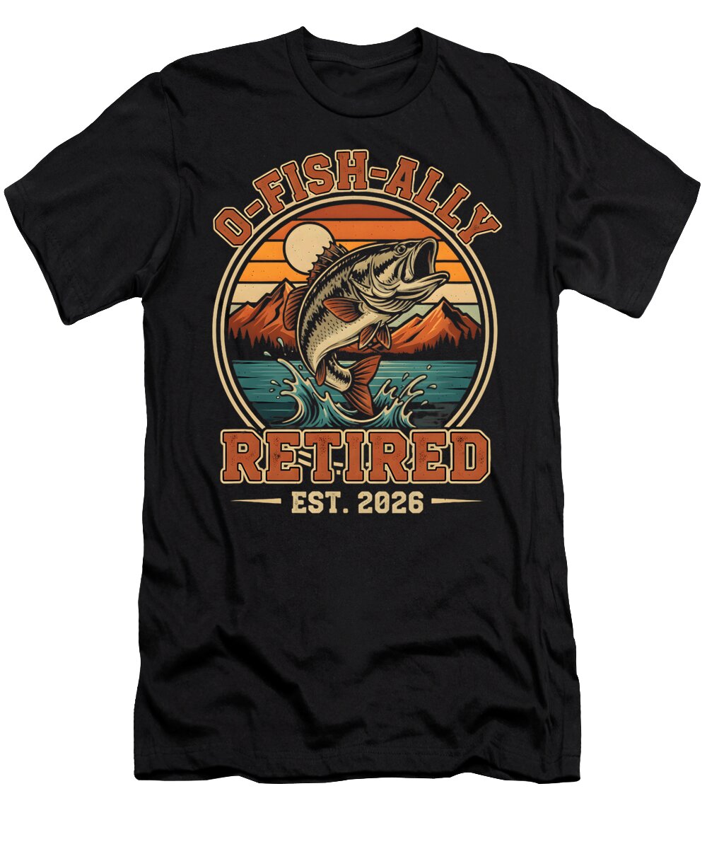 Ofishally Retired 2026 Fisherman Retirement Sophie Eleanor T-Shirt