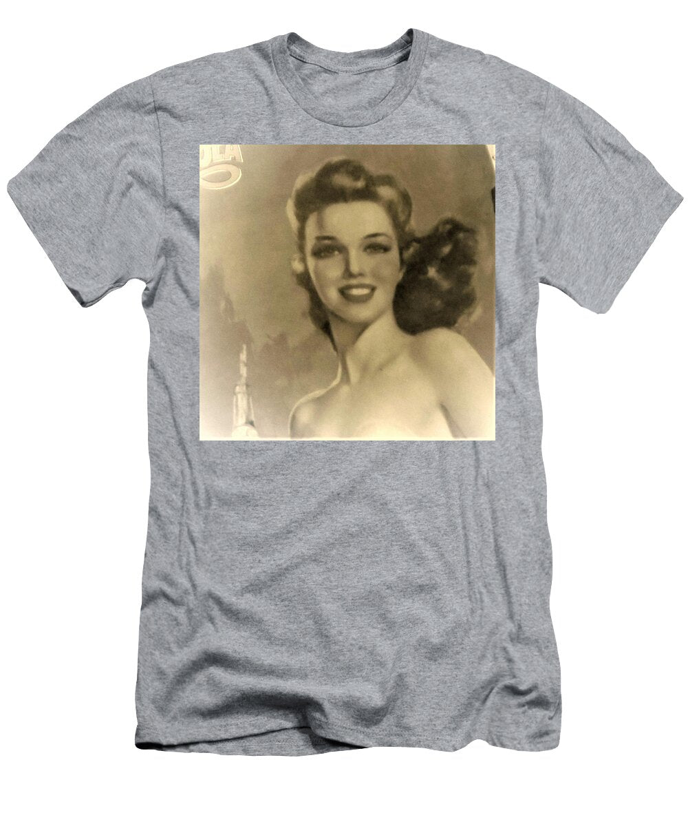 Old Coco Cola Metal Sign Beauty Antiqued By Me Septa Victoria Beasley T-Shirt