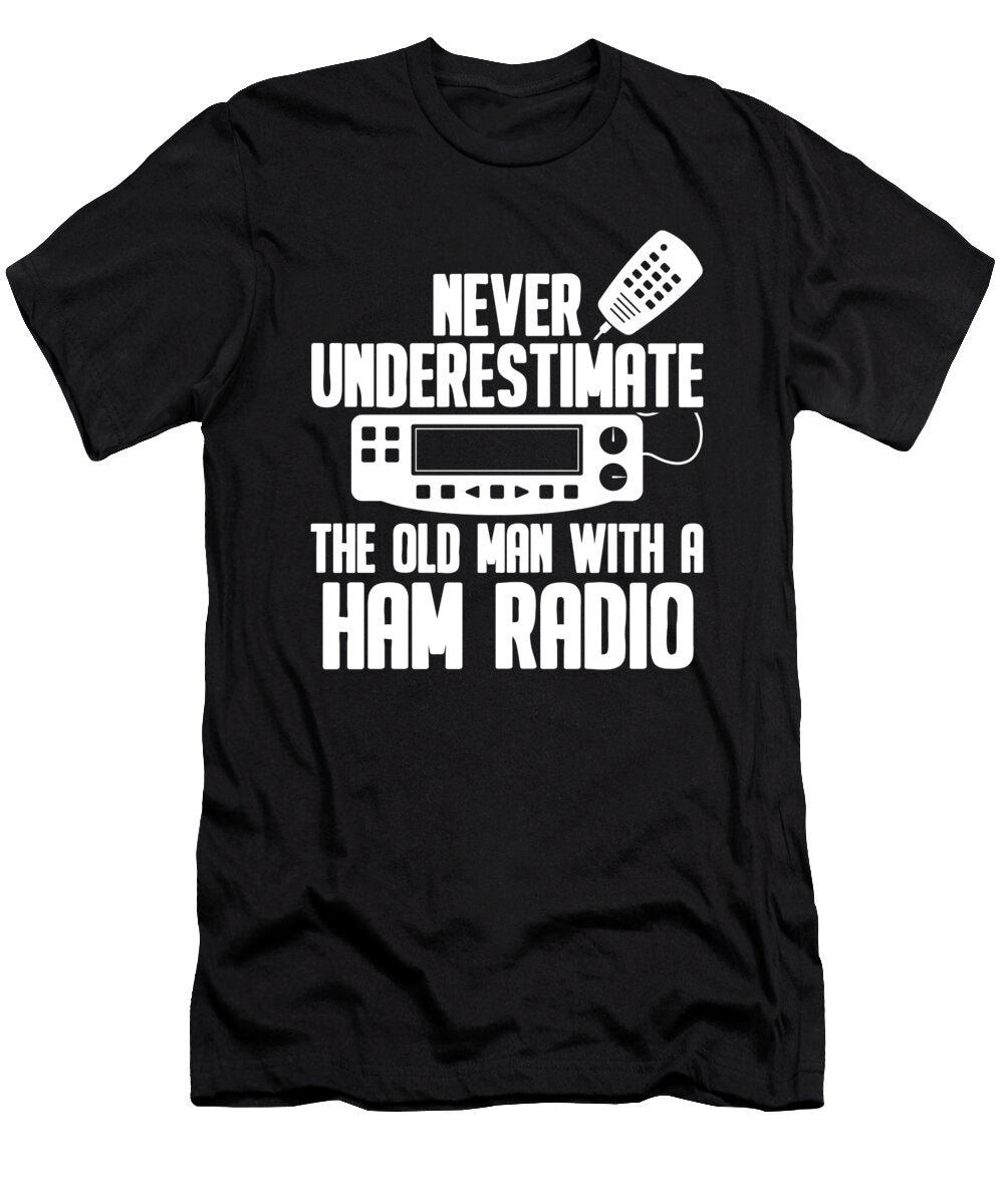Old Man with a Ham Radio Operator Amateur Radio Florian Dold Art T-Shirt