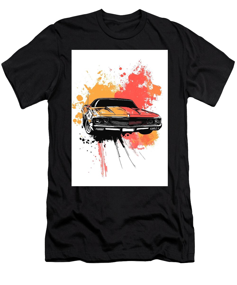 Oldsmobile Cutlass Supreme Car Vintage Car Art Illustration Jennifer Moore T-Shirt