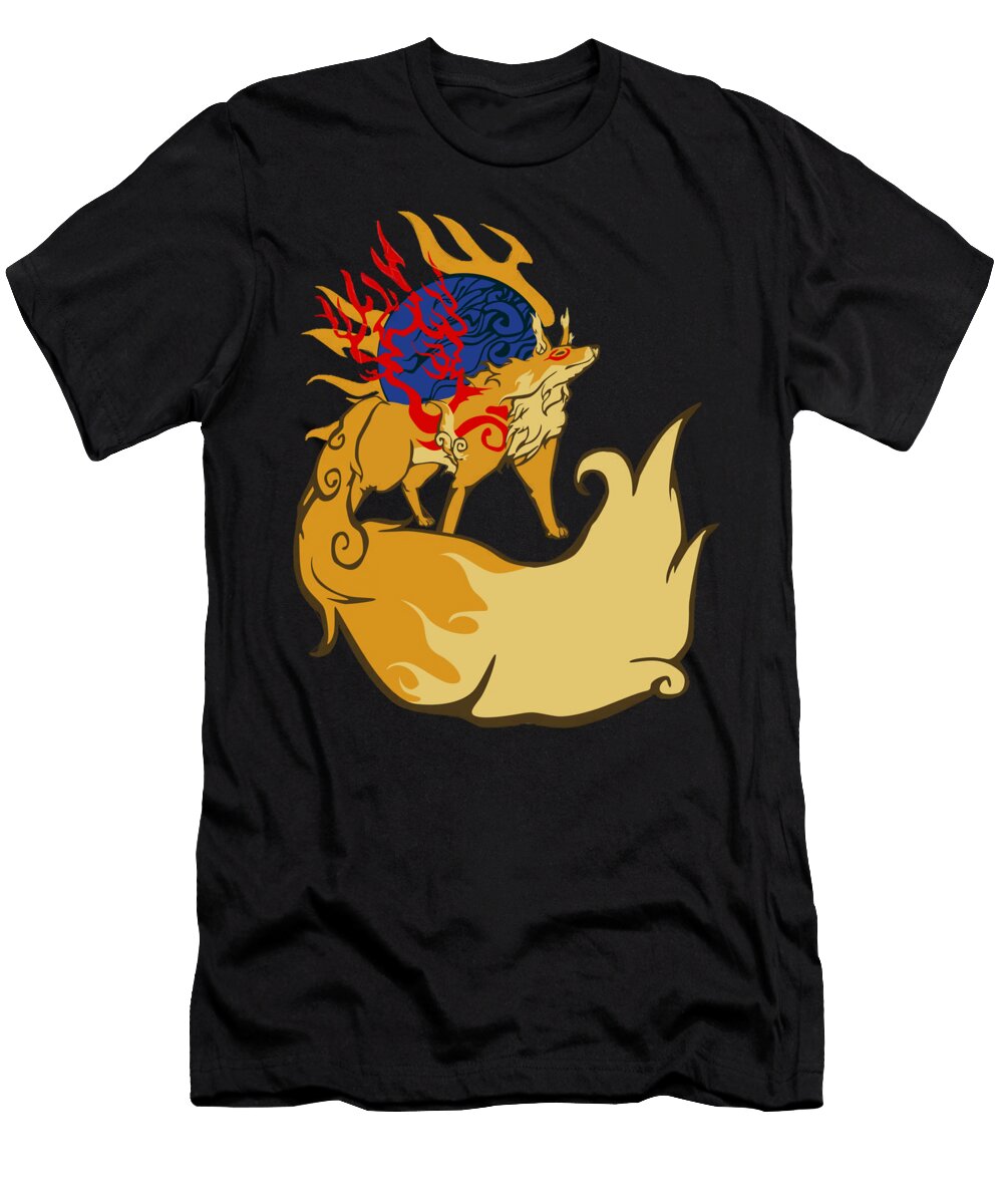 Orange Firekami Okami Video Game T-Shirt