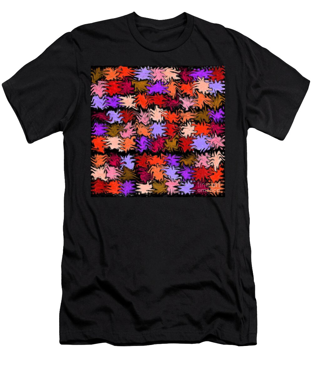 Orange Squiggle Quilt Abstract Karen Adams T-Shirt