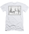 Panama Canal Route Vintage Map 1901 Black and White Carol Japp T-Shirt