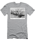 Panama Canal Vintage Map Aerial View 1881 Black and White Carol Japp T-Shirt