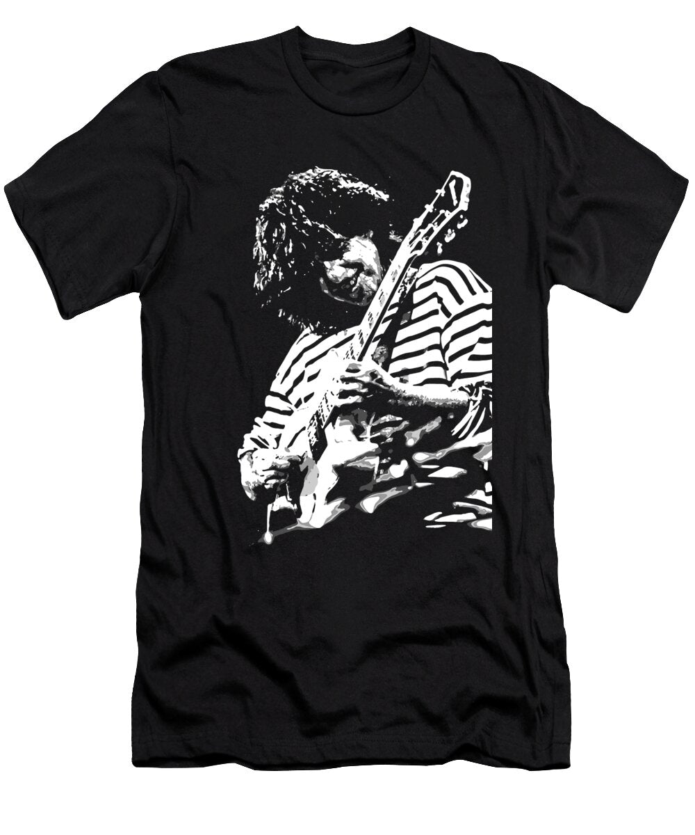 Pat Metheny American Jazz Guitarist in Grayscale 3 Andika Bahtiar T-Shirt