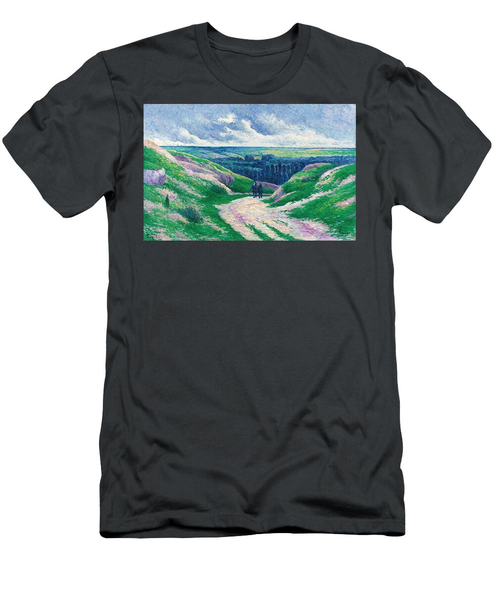Paysage Pres De Moulineux Sur Oise Circa Art Maximilien Luce French T-Shirt