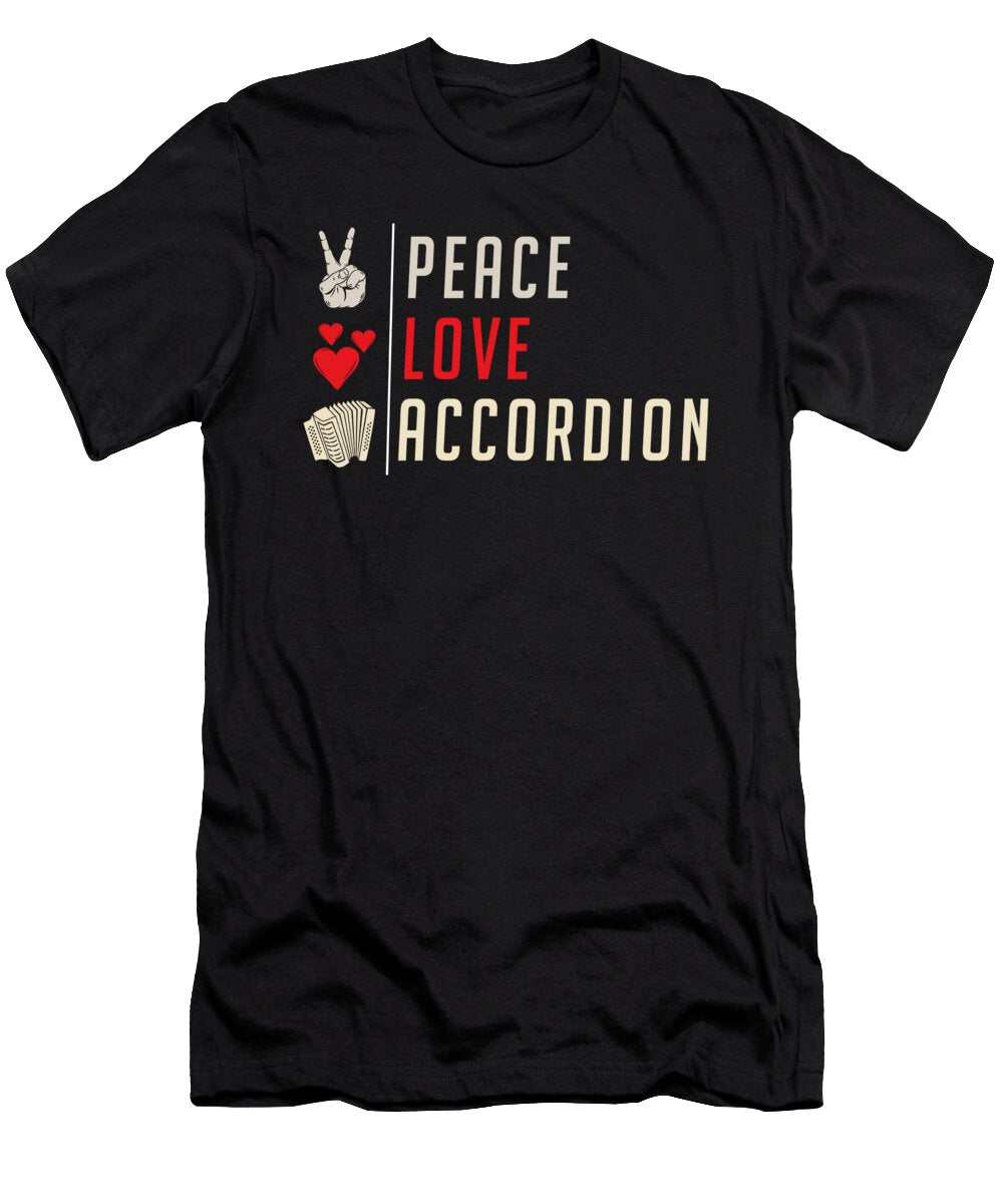Peace Love Accordion Air Accordion Tenshirt T-Shirt