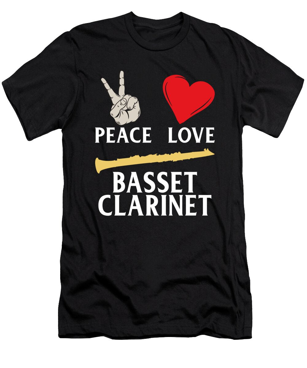 Peace Love Basset Clarinet Clarinetist Tenshirt T-Shirt