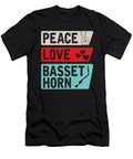 Peace Love Basset Horn Music Instrument Tenshirt T-Shirt