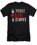 Peace Love Claves Claves Instrument Tenshirt T-Shirt
