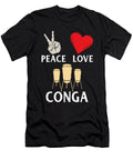 Peace Love Conga Music Instrument Tenshirt T-Shirt