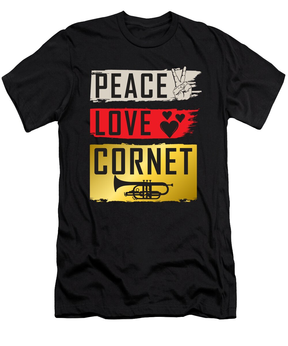 Peace Love Cornet Sleep Trombone Repeat Tenshirt T-Shirt
