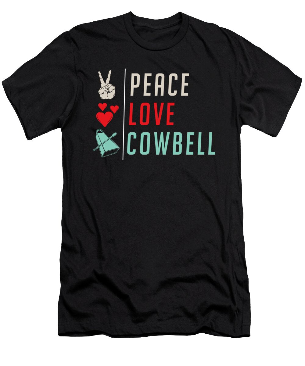 Peace Love Cowbell Country Music Horse Tenshirt T-Shirt