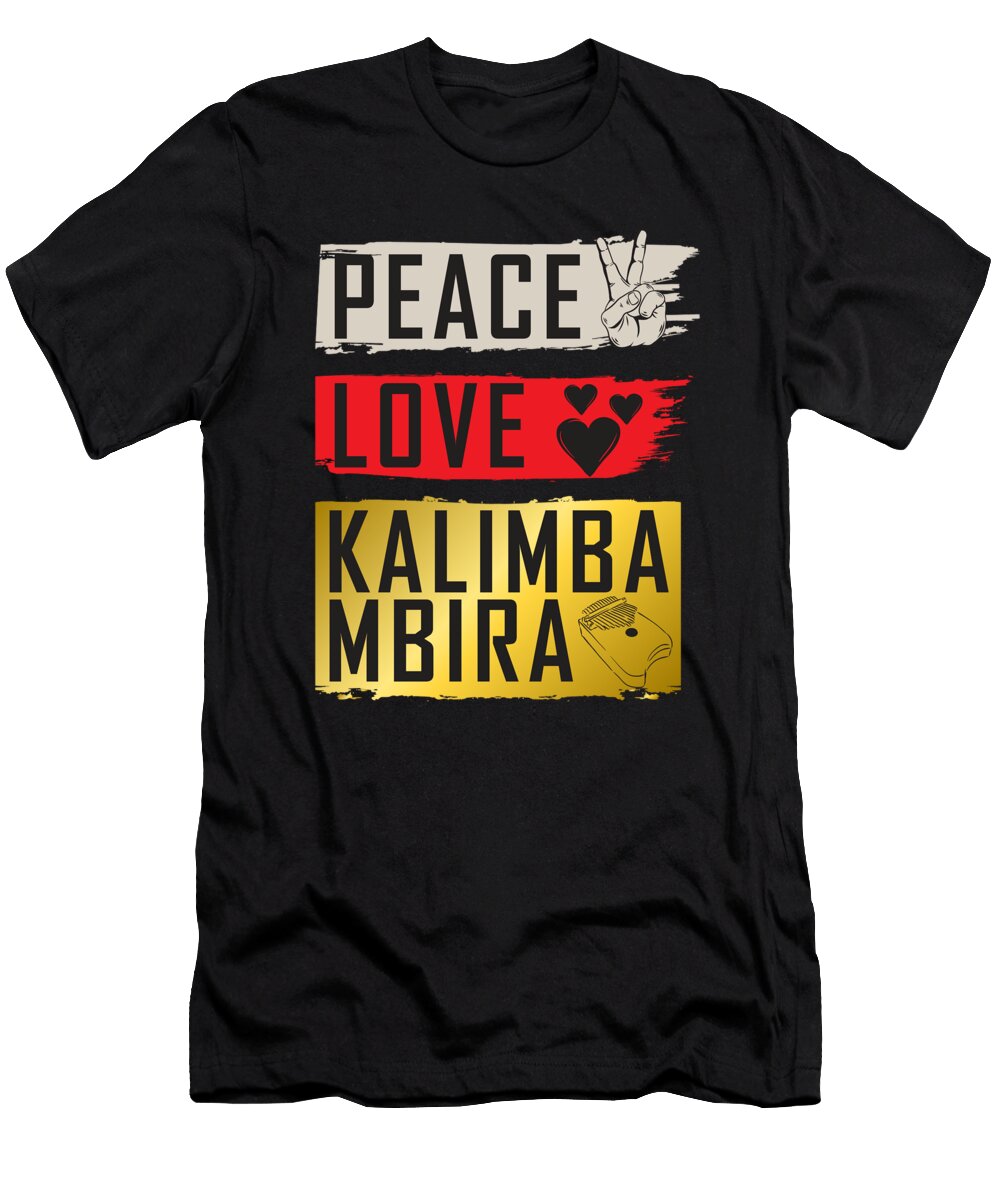 Peace Love Kalimba Mbira Tenshirt T-Shirt