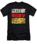 Peace Love Rotary Valve Trumpet Music Tenshirt T-Shirt