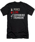 Peace Love Sopranino Trombone Instrument Tenshirt T-Shirt