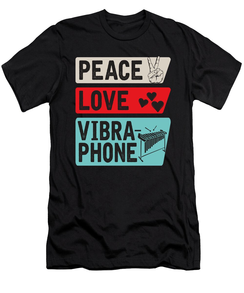 Peace Love Vibra Phone Music Instrument Tenshirt T-Shirt