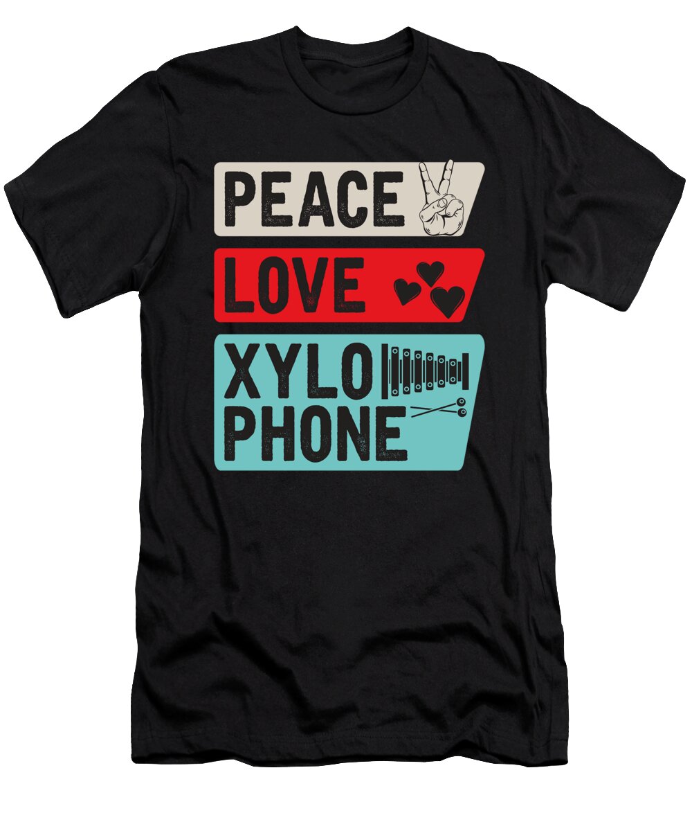 Peace Love Xylophone Piano Music Players Tenshirt T-Shirt