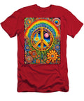 Peace Symbol Trippy Psychedelic Colorful Retro Stoner Design Stellart Studio T-Shirt