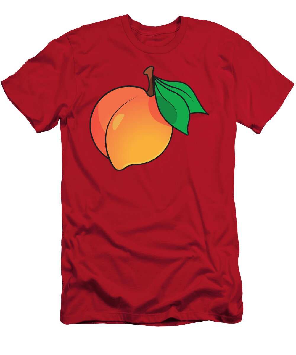 Peach Georgia Fruit Gift David Millenheft T-Shirt
