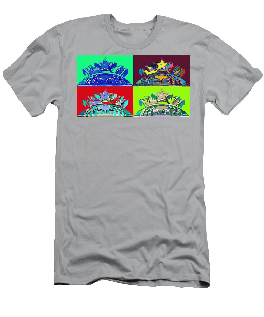 Peekaboo Starbucks Pop Art David Lee Thompson T-Shirt