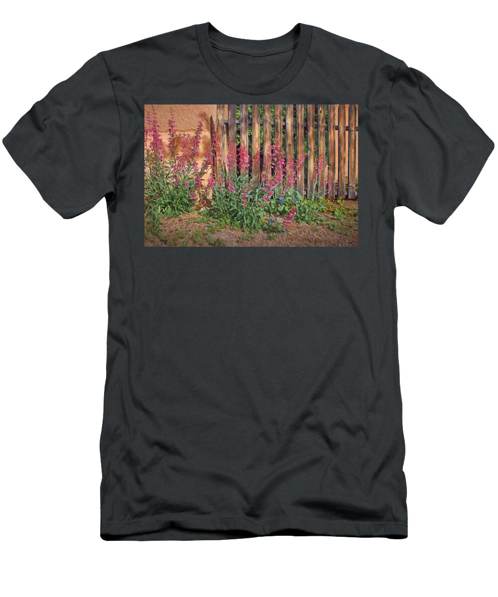 Penstemon Adobe Fence Nikolyn Mcdonald T-Shirt