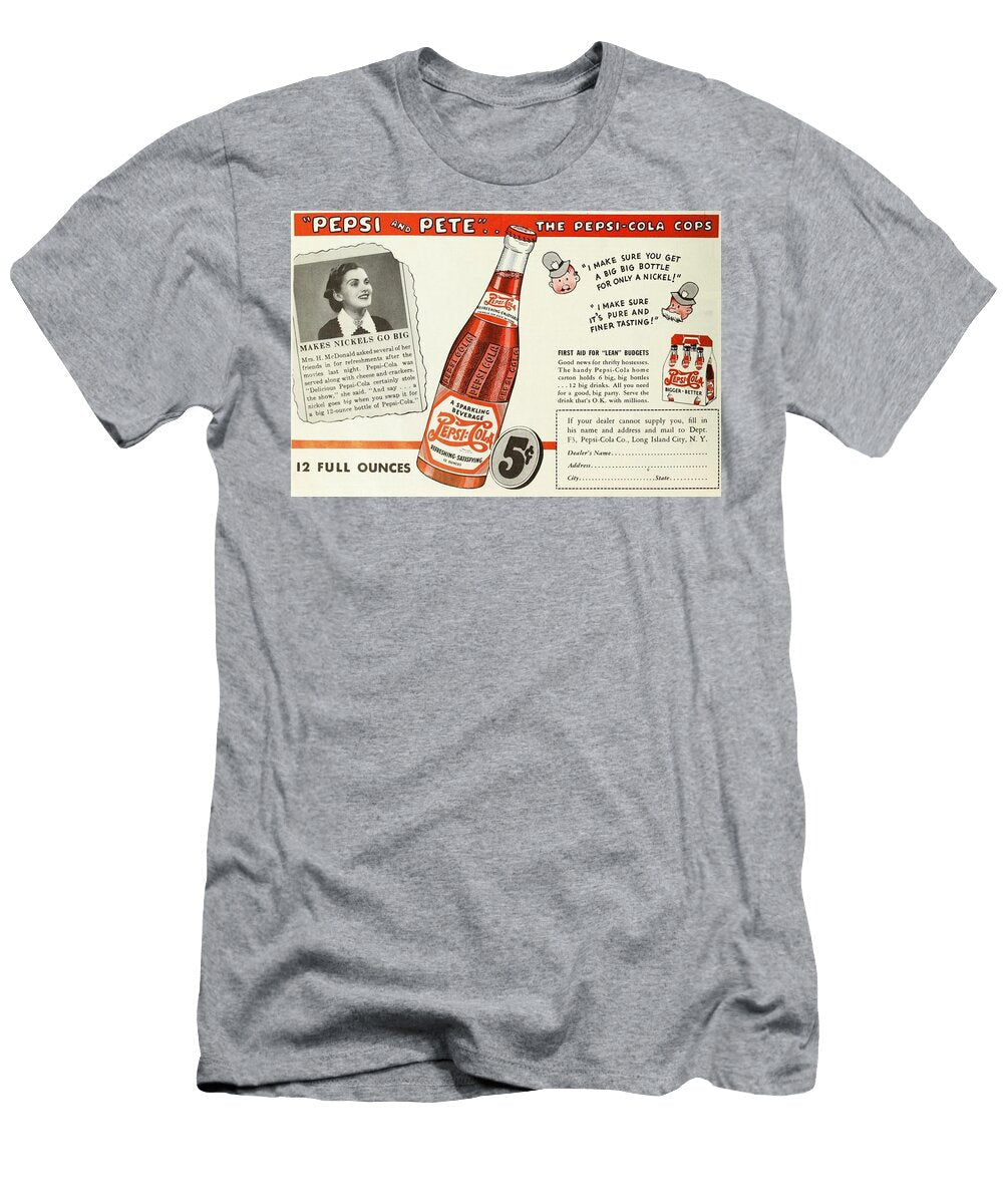 Pepsi and Pete the Pepsi Cola Cops 1940 Linda Howes Vintage Pepsi Advertisement T-Shirt