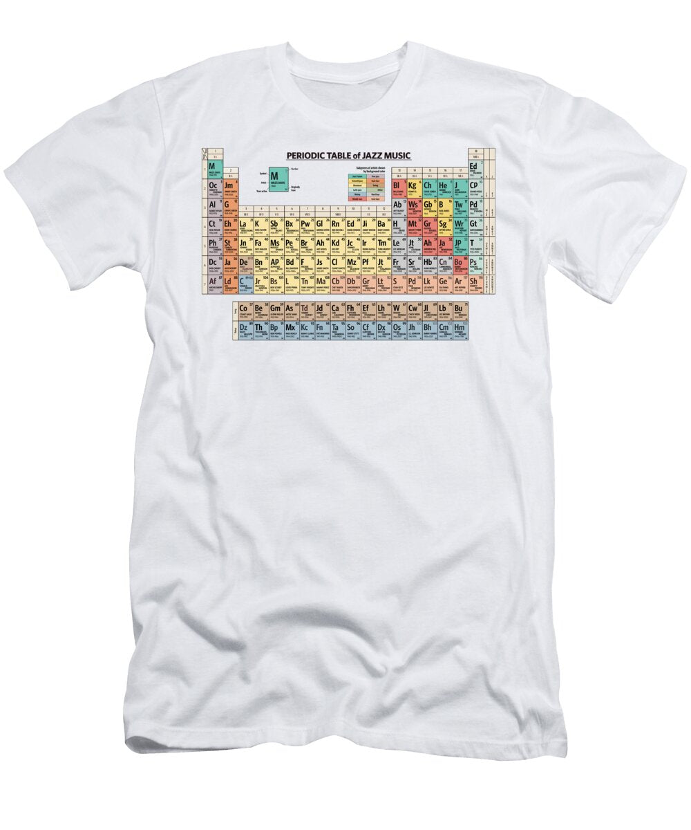 Periodic Table of Jazz Music Craphe Studio T-Shirt