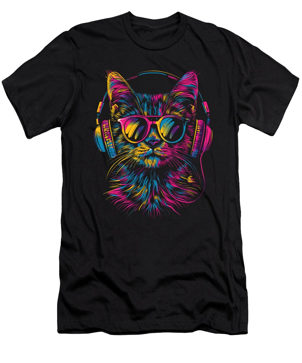 Phonic Felines Cat DJ Rush T-Shirt